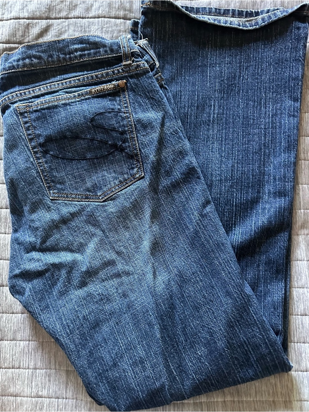 Stetson Indigo Blue Denim Jeans with Branded Tab Size 16 Long
